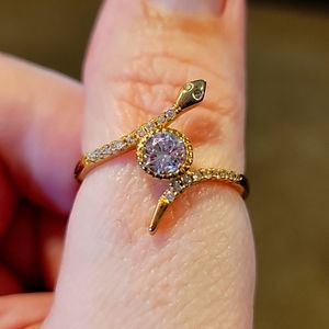 Snake Ring Gold plated size 10